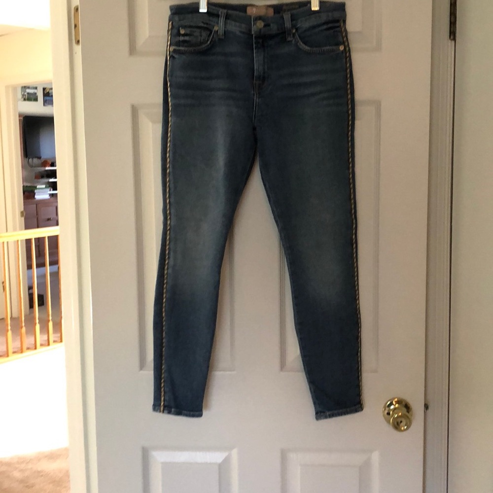 7 For All Mankind ankle skinny jeans.